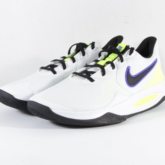 Nike Precision 5 Men\'s White Blue Black Basketball Sneaker NWT main image 5
